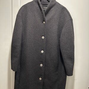 Marimekko Dark Charcoal Gray Pea Coat